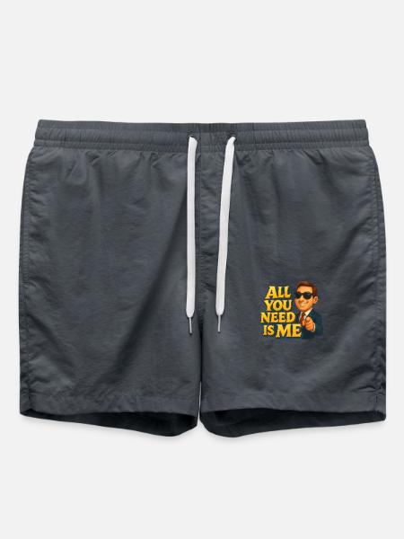 All You Need is Me - Swim Trunks - anthracite