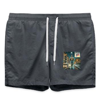 LE HÉROS SOLITAIRE DES ANNÉES 90 - Short de bain - charbon - Devant - AI Model Male 185 light (185cm)