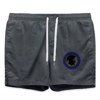 Icône du casque Spartan - Short de bain - charbon - Devant - AI Model Male 185 light (185cm)