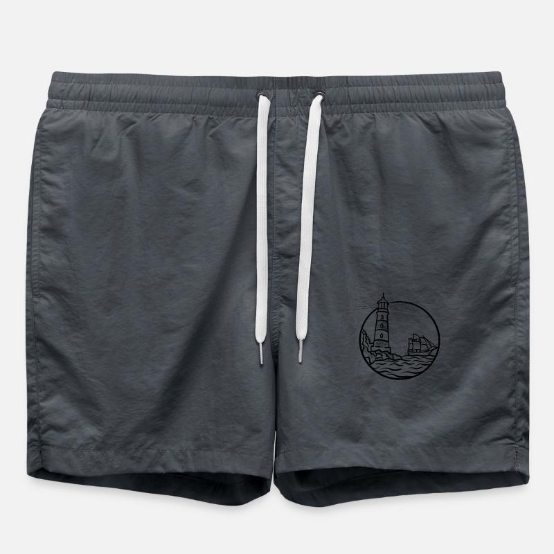 Lighthouse Ship - Swim Trunks - anthracite