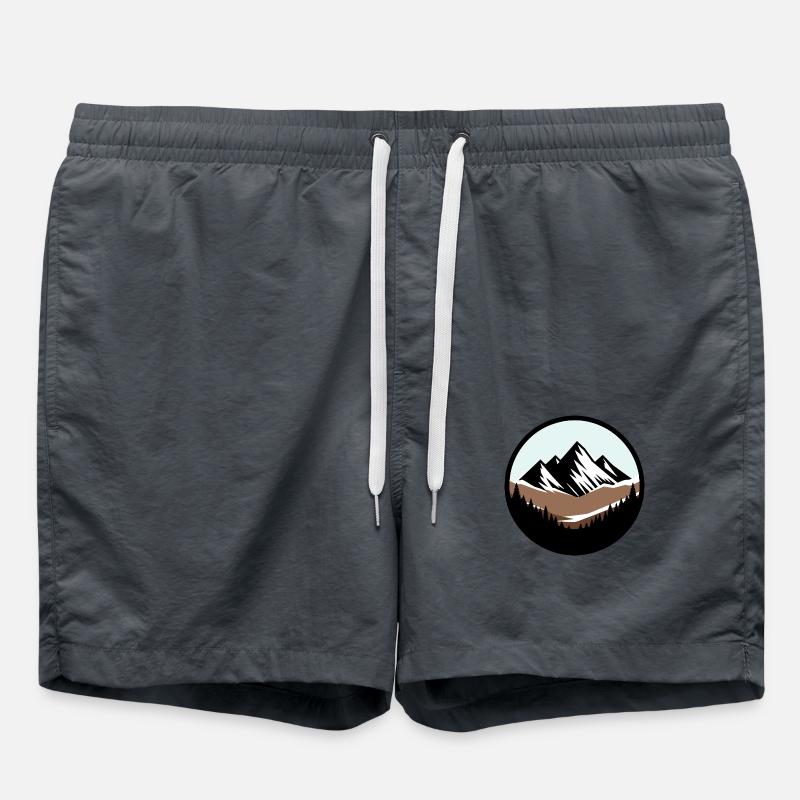 The mountain is calling - Swim Trunks - anthracite