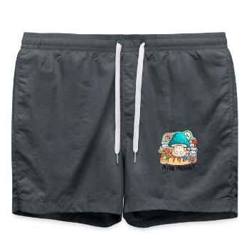 Épuisement professionnel Travail Stress Délais Sarcastique Je vais bien - Short de bain - charbon - Devant - AI Model Male 185 light (185cm)