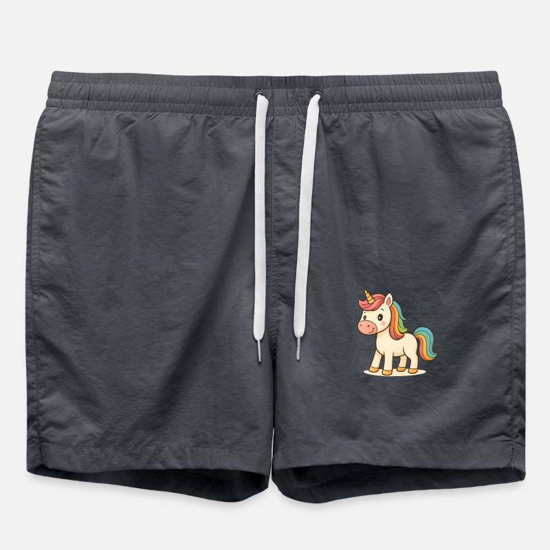 einhorn comic - Badeshorts - Anthrazit