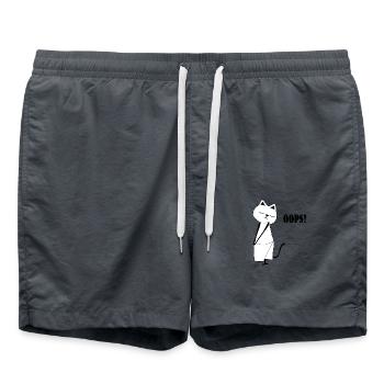 Nekochan Antonio Oops - Short de bain - charbon - Devant - AI Model Male 185 light (185cm)