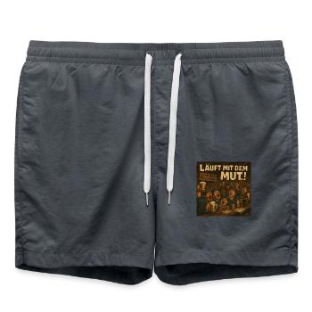 Leasing und Factoring läuft mit dem Mut! - Badeshorts - Anthrazit - Vorne - AI Model Male 185 light (185cm)
