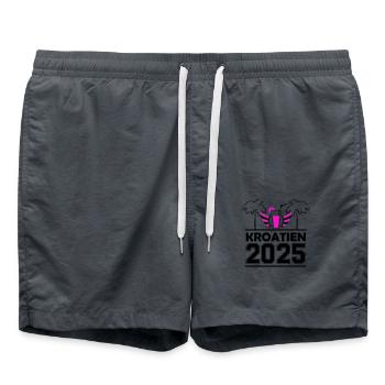 Croatie 2025 - Short de bain - charbon - Devant - AI Model Male 185 light (185cm)