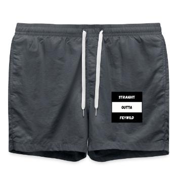 Straight Outta Feywild - Swim Trunks - anthracite - Front - AI Model Male 185 light (185cm)