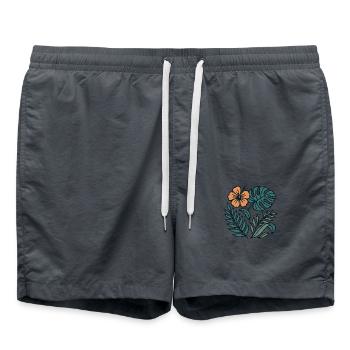 Aloha Flora - Badeshorts - Anthrazit - Vorne - AI Model Male 185 light (185cm)