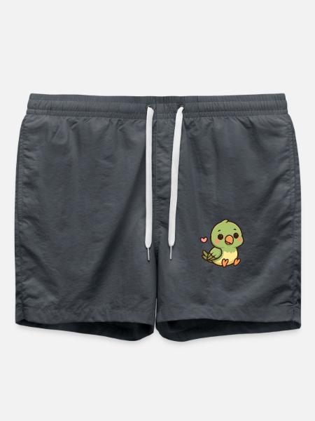 Little Parrot – Colorful & Adorable - Swim Trunks - anthracite