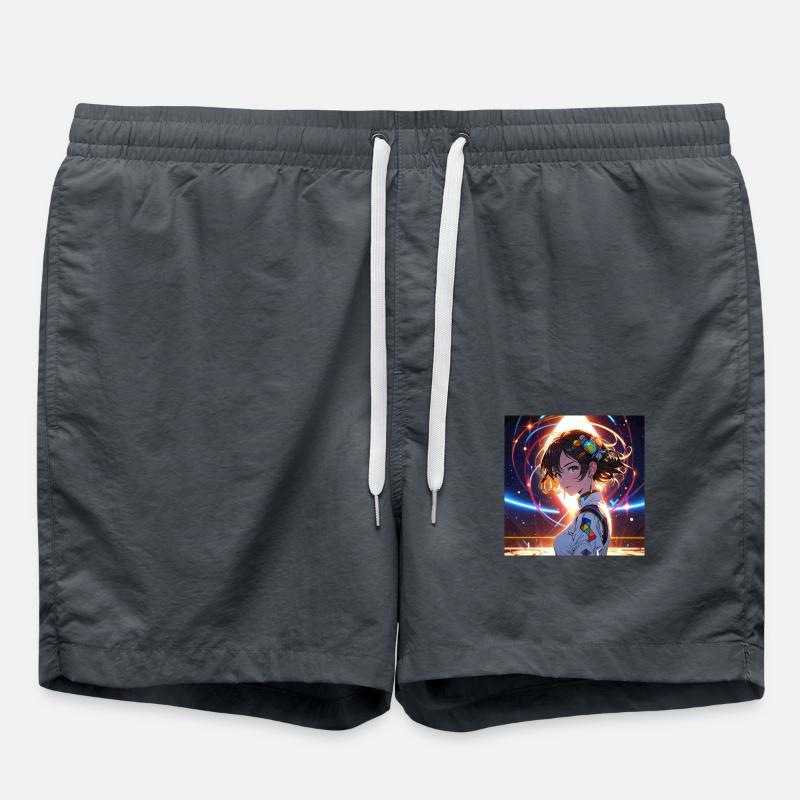 Futuristic Space Cosmonaut 2 - Swim Trunks - anthracite