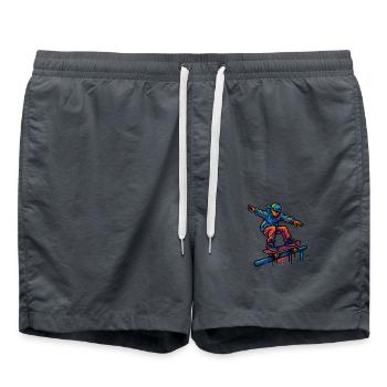 Skater - Badeshorts - Anthrazit - Vorne - AI Model Male 185 light (185cm)