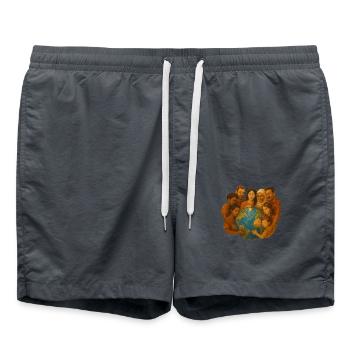 Welt - Badeshorts - Anthrazit - Vorne - AI Model Male 185 light (185cm)