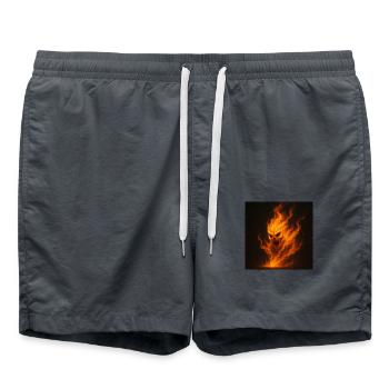 Flame Spirit - Swim Trunks - anthracite - Front - AI Model Male 185 light (185cm)