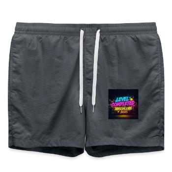 Design élégant de la remise des diplômes 2025 - Parfait - Short de bain - charbon - Devant - AI Model Male 185 light (185cm)