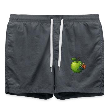Des alpinistes et une pomme verte - Short de bain - charbon - Devant - AI Model Male 185 light (185cm)