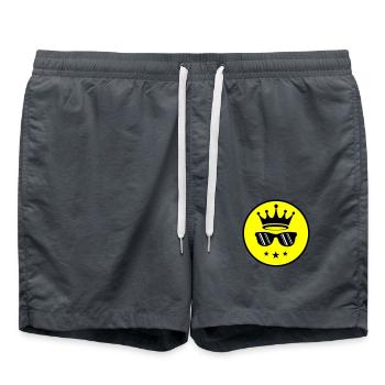Sonnenbrille Krone Urlaub - Badeshorts - Anthrazit - Vorne - AI Model Male 185 light (185cm)