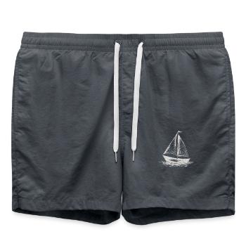 Sailing boats - Swim Trunks - anthracite - Front - AI Model Male 185 light (185cm)