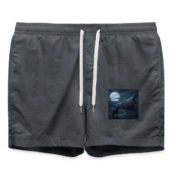 Night flight into the unknown - Swim Trunks - anthracite - Front - AI Model Male 185 light (185cm)