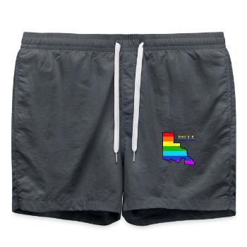 Arc-en-ciel de l’est de Los Angeles - Short de bain - charbon - Devant - AI Model Male 185 light (185cm)