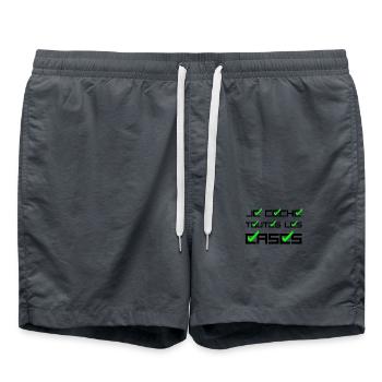 JE COCHE TOUTES LES CASES ! (amour,succès) noir - Short de bain - charbon - Devant - AI Model Male 185 light (185cm)