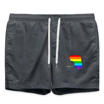 Arc-en-ciel du sud de L.A. - Short de bain - charbon - Devant - AI Model Male 185 light (185cm)