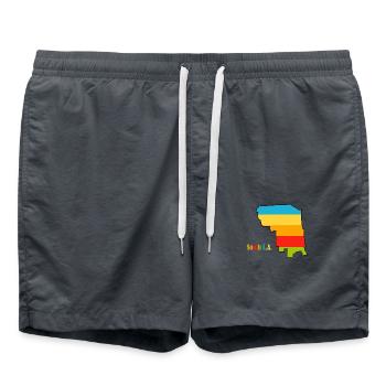 Sud de L.A. - Short de bain - charbon - Devant - AI Model Male 185 light (185cm)