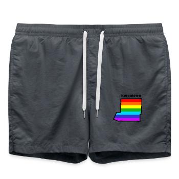 koreatown L.A. arc-en-ciel - Short de bain - charbon - Devant - AI Model Male 185 light (185cm)