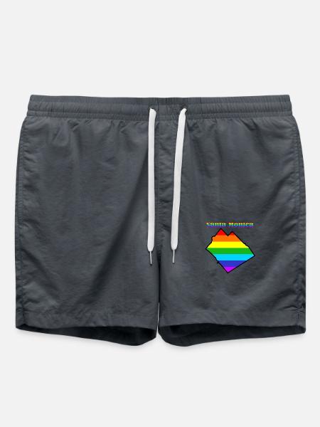 Santa monica L.A. Rainbow - Swim Trunks - anthracite