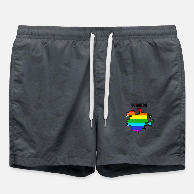 Compton rainbow - Swim Trunks - anthracite