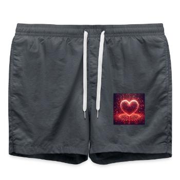Amour du cœur - Short de bain - charbon - Devant - AI Model Male 185 light (185cm)