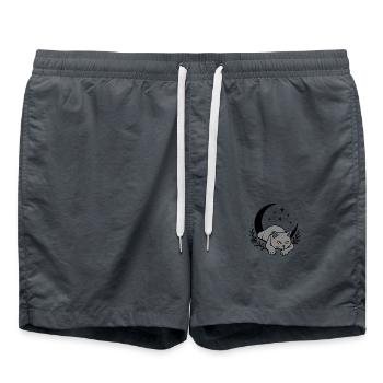 Nachtkatze - Badeshorts - Anthrazit - Vorne - AI Model Male 185 light (185cm)
