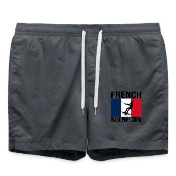 French Wake Park Crew Flag Tee - Badeshorts - Anthrazit - Vorne - AI Model Male 185 light (185cm)