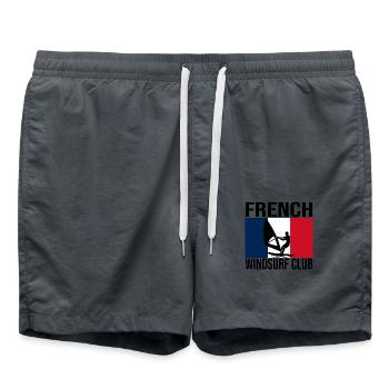 French Windsurf Club Flag Tee - Badeshorts - Anthrazit - Vorne - AI Model Male 185 light (185cm)