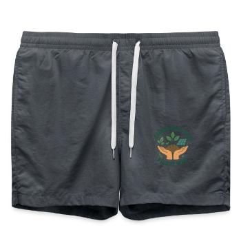 Gruener wird s nicht pflanz was - Badeshorts - Anthrazit - Vorne - AI Model Male 185 light (185cm)