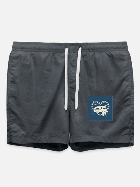 Entdecke unser hochwertiges Camperliebe 50+ Shirt - Badeshorts - Anthrazit