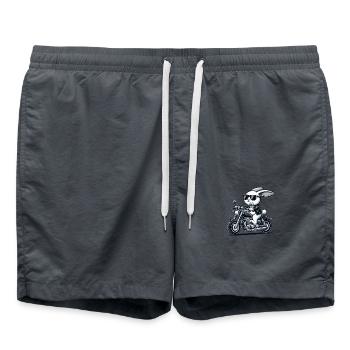 Moto Lapin - Short de bain - charbon - Devant - AI Model Male 185 light (185cm)