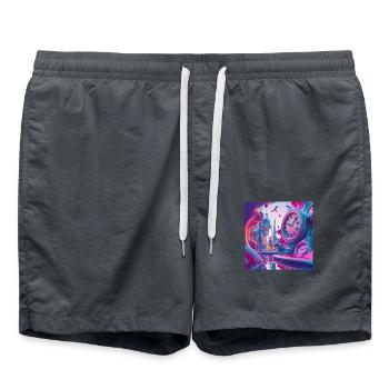 Hypersurréalisme - Short de bain - charbon - Devant - AI Model Male 185 light (185cm)