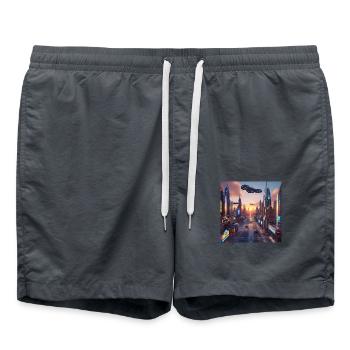 Kunst - Badeshorts - Anthrazit - Vorne - AI Model Male 185 light (185cm)