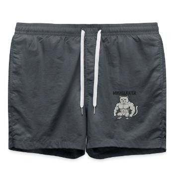 Muskelkater – Die stärkste Katze der Welt - Badeshorts - Anthrazit - Vorne - AI Model Male 185 light (185cm)