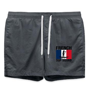 French SUP Squad Paddle-Shirt - Badeshorts - Anthrazit - Vorne - AI Model Male 185 light (185cm)