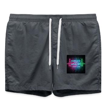 Nurse off Duty Design Shirt - Swim Trunks - anthracite - Front - AI Model Male 185 light (185cm)