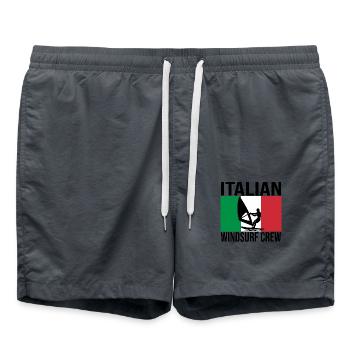 Italian Windsurf Crew Shirt - Badeshorts - Anthrazit - Vorne - AI Model Male 185 light (185cm)