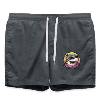 Shark Comic Cool - Swim Trunks - anthracite - Front - AI Model Male 185 light (185cm)