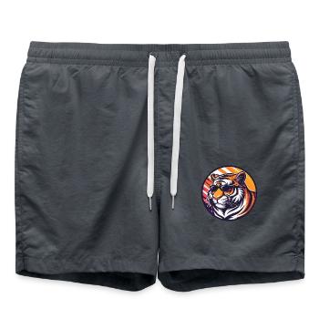 Tiger Comic Cool - Swim Trunks - anthracite - Front - AI Model Male 185 light (185cm)