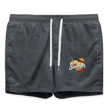 Summer Vibes - Badeshorts - Anthrazit - Vorne - AI Model Male 185 light (185cm)