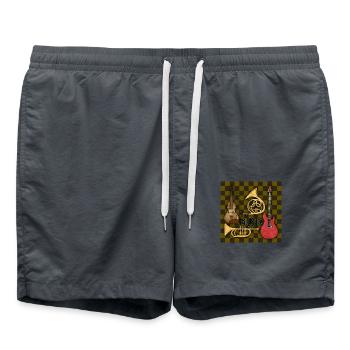 Musikinstrumente - Badeshorts - Anthrazit - Vorne - AI Model Male 185 light (185cm)