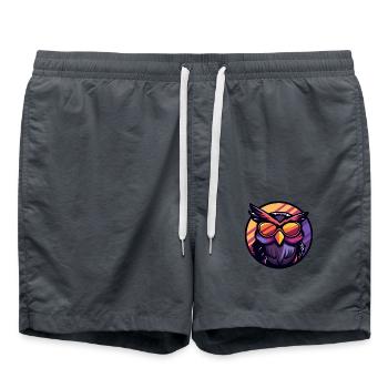 Eule Cool - Badeshorts - Anthrazit - Vorne - AI Model Male 185 light (185cm)