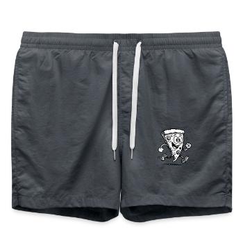 running pizza - Badeshorts - Anthrazit - Vorne - AI Model Male 185 light (185cm)