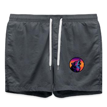 Wolf - Badeshorts - Anthrazit - Vorne - AI Model Male 185 light (185cm)