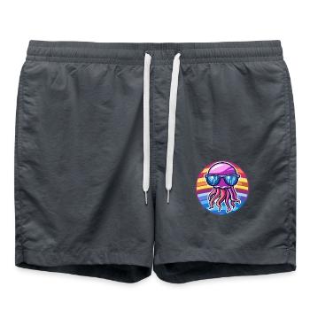 Méduse Bande dessinée cool - Short de bain - charbon - Devant - AI Model Male 185 light (185cm)
